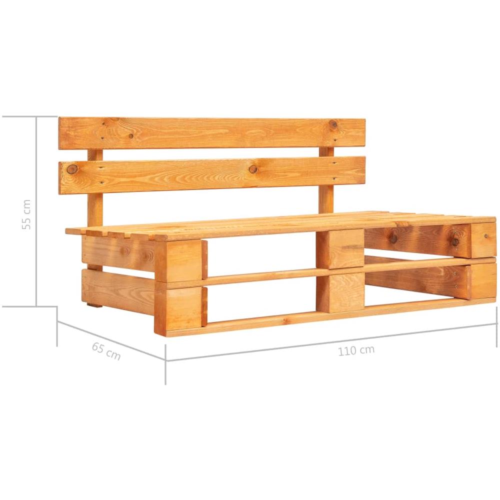 Set Divani A Pallet 4pz E Cuscini Marrone Miele Pino Impregnato - Foto 15