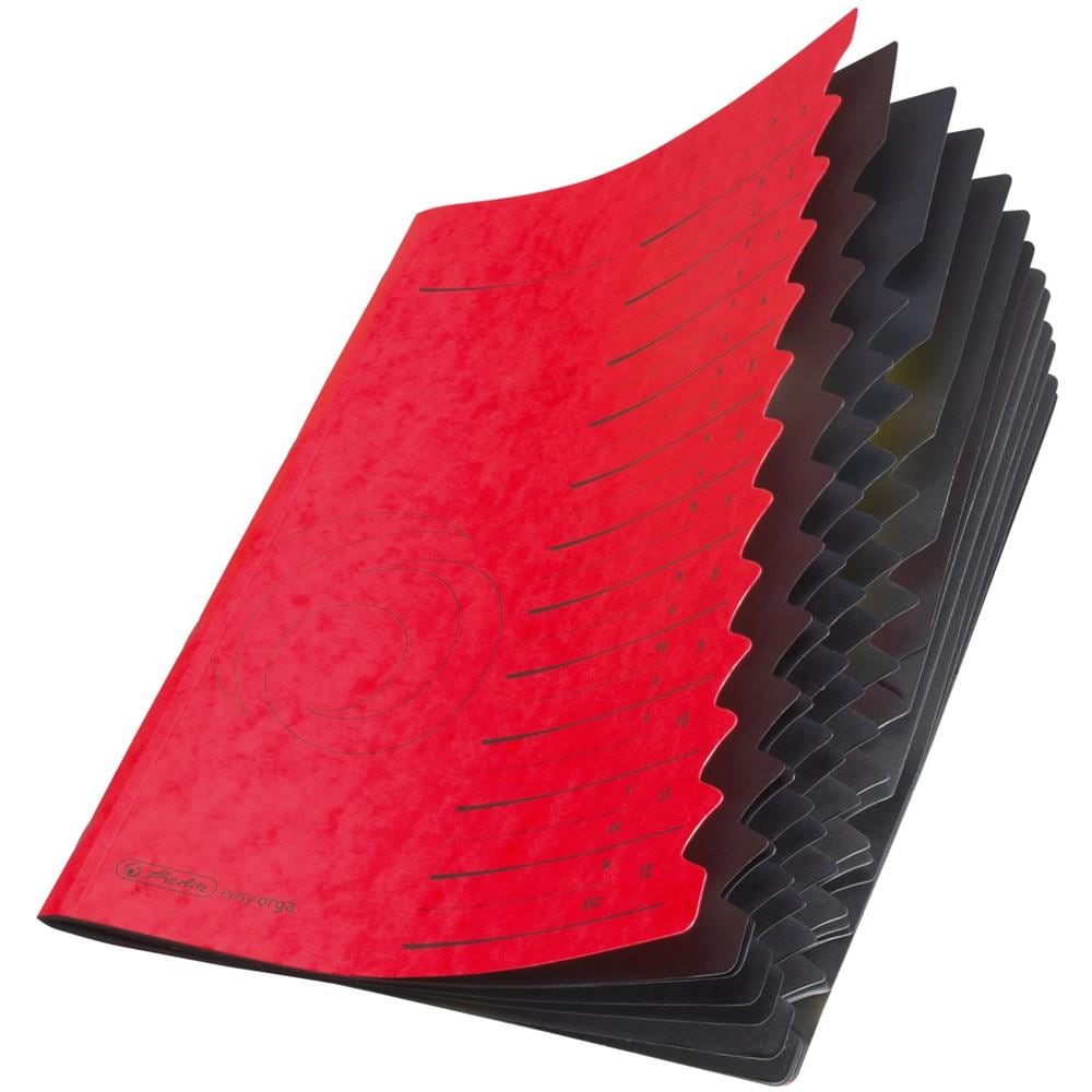 10843324 Cartella A4 Cartoncino, Manila Hemp Nero, Rosso - Foto 3