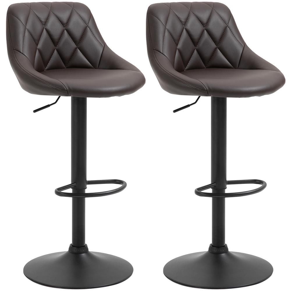 Set Di 2 Sgabelli Da Bar Regolabili HOMCOM - Seduta Girevole In Acrilico Trasparente Con Poggiapiedi - Foto 12