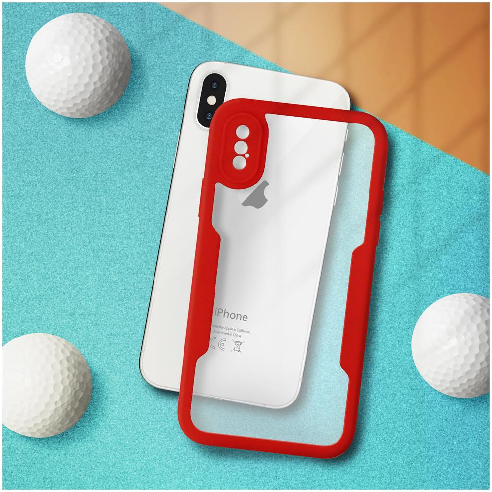 Cover Iphone X E Xs Retro Plexiglass Fronte Polimero Bordo Rosso - Foto 2