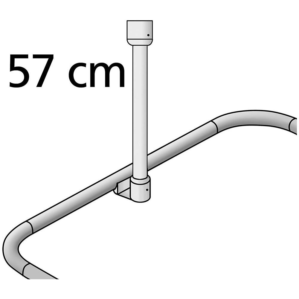 Asta Di Supporto, Soffitto, 25 Mm, Colore Nero, - Foto 3