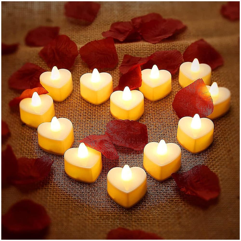 Candele Profumate A Forma Di Cuore | 3 Pezzi | Bianco, Viola, Rosa | Cera Di Soia | Con Nastro E Biglietto - Foto 13