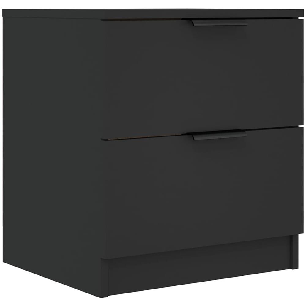 Comodino Nero In Legno Multistrato - Foto 1