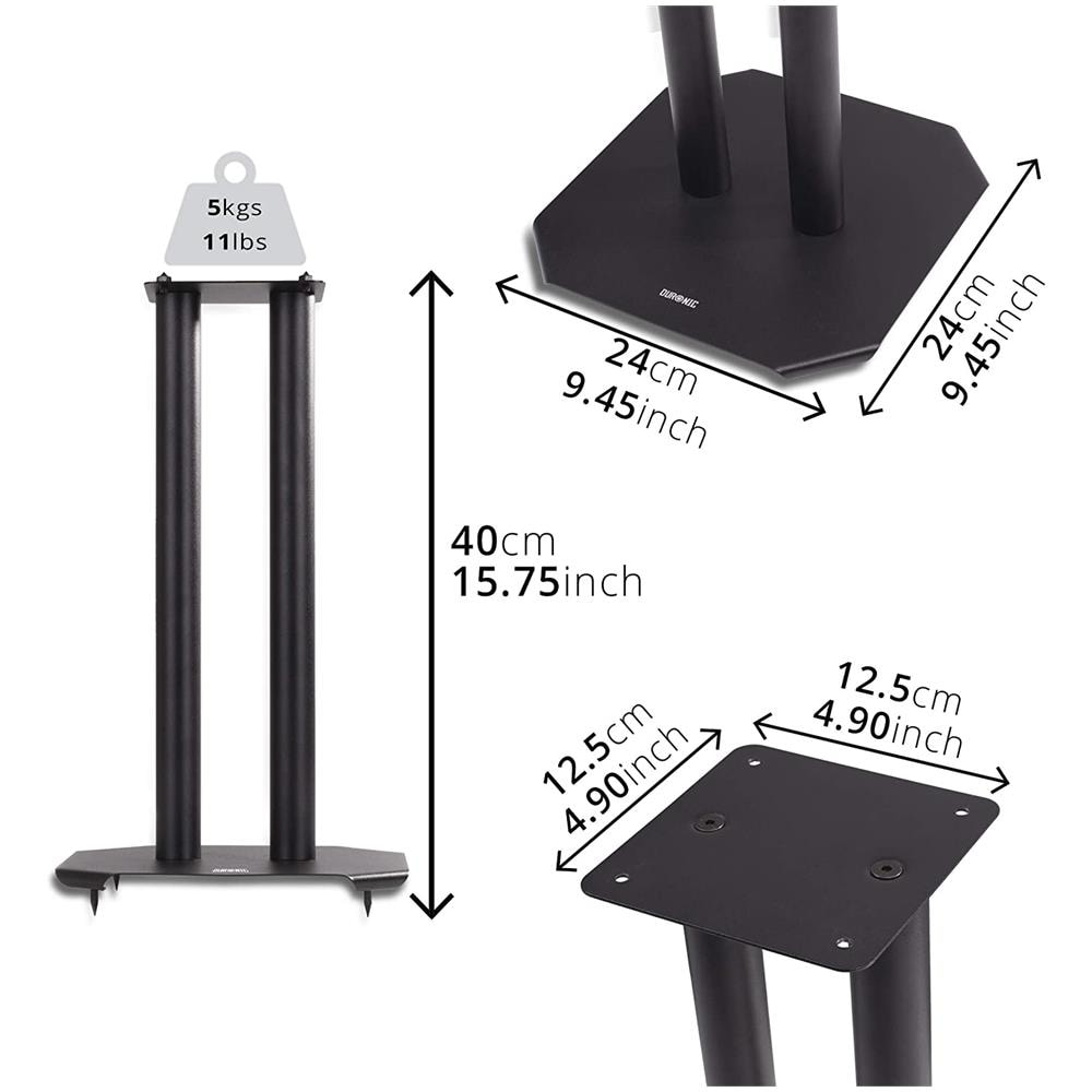 Sps1022 / 40 Supporti Per Casse Acustiche - Altoparlanti Da Terra - 40 Cm Di Altezza - Riempimento Con Sabbia - Supporto Antivibrazione - Ideale Per Impianti Hi-fi / Stereo / Home Cinema 5.1 - Foto 2