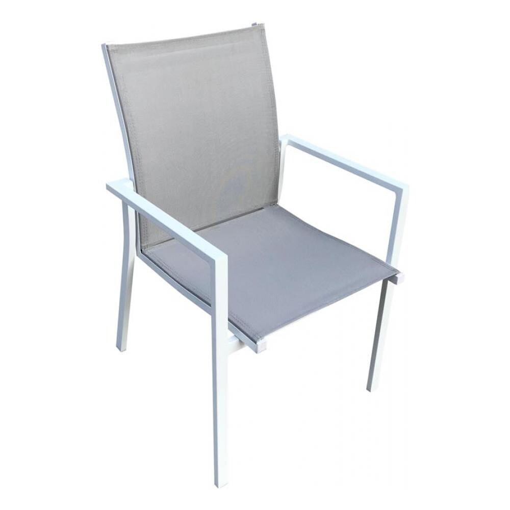 Tavolo Da Giardino 2 Poltrone, 8 Sedie In Alluminio Grigio Chiaro/bianco Elada - Foto 2
