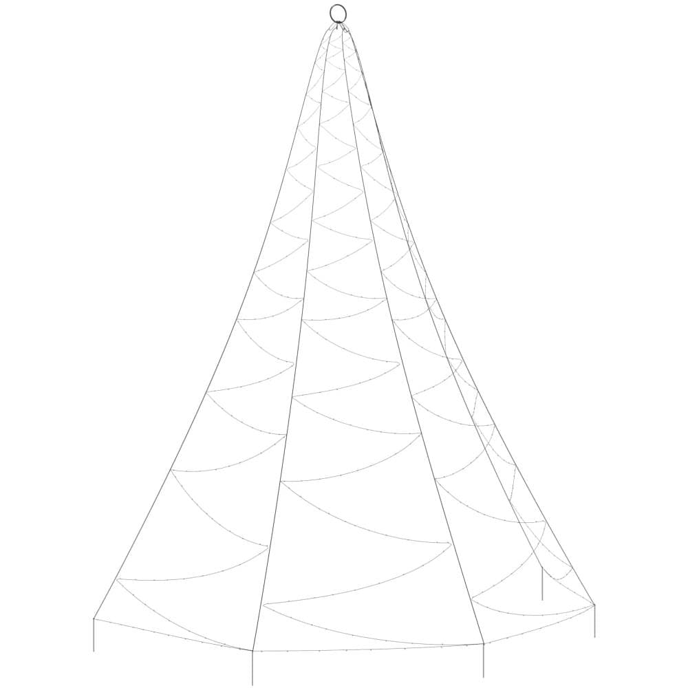 Albero Parete Gancio Metallico 260 Led Blu 3 M Interno Esterno - Foto 2