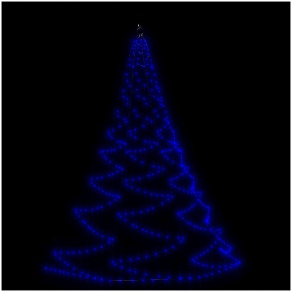 Albero Parete Gancio Metallico 260 Led Blu 3 M Interno Esterno - Foto 1