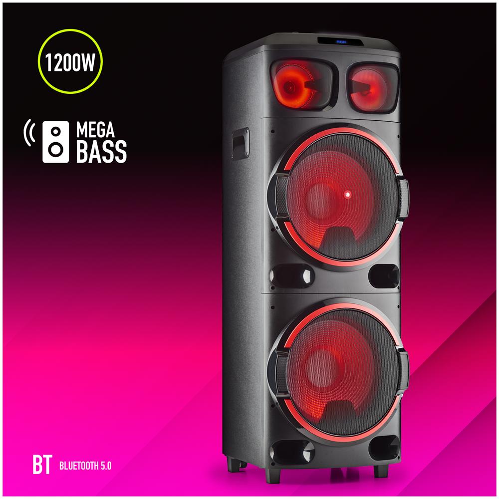 WILDDUB 3 Cassa Bluetooth Altoparlante Feste Potente, Party Speaker 1200W, Effetti Luce Led - Foto 2