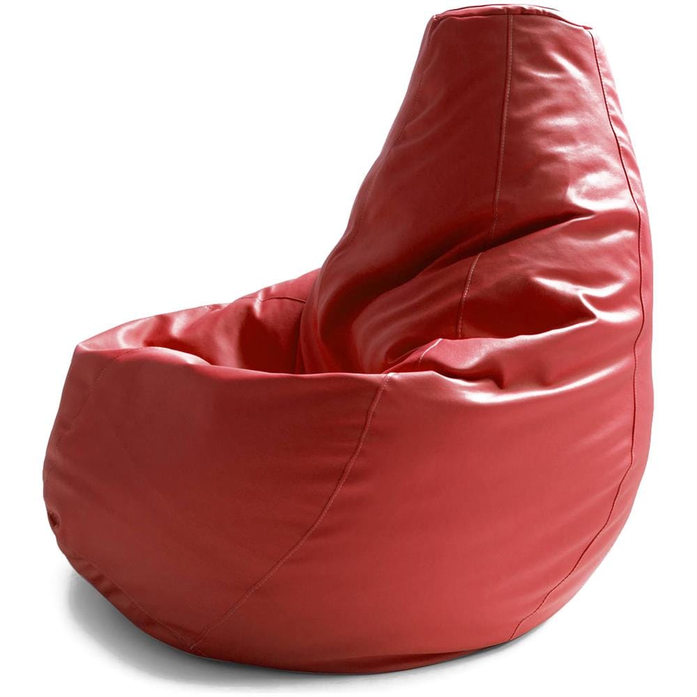 Pouf Annachiara, Pouf A Sacco, 100% Made In Italy, Poltrona A Sacco In Ecopelle, Cm 70x70h110, Rosso - Foto 2