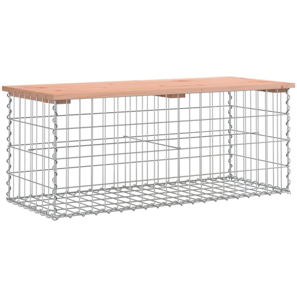 Panca Da Giardino Design Gabbione 103x44x42 Cm Massello Douglas - Foto 2