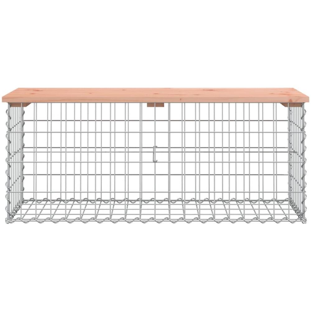 Panca Da Giardino Design Gabbione 103x44x42 Cm Massello Douglas - Foto 3