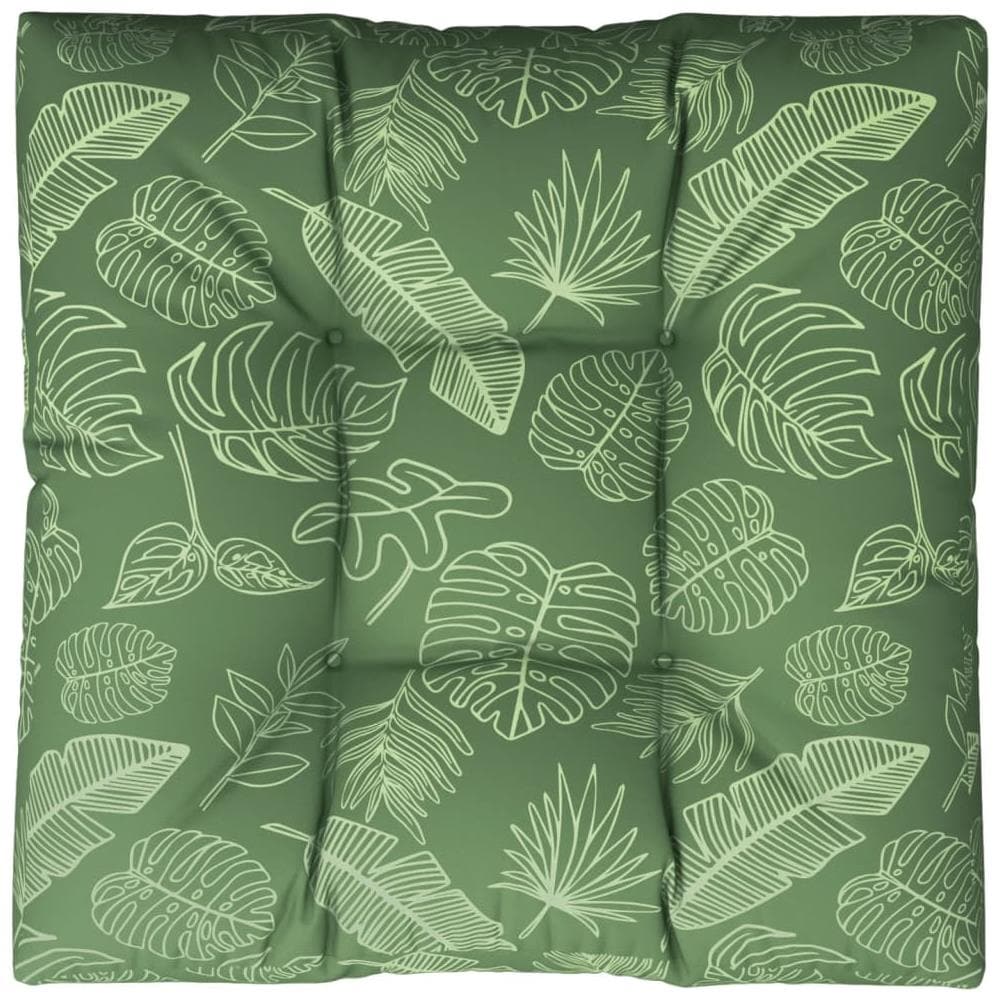 Cuscino Per Pallet Con Motivo A Foglie 80x80x12 Cm In Tessuto - Foto 2