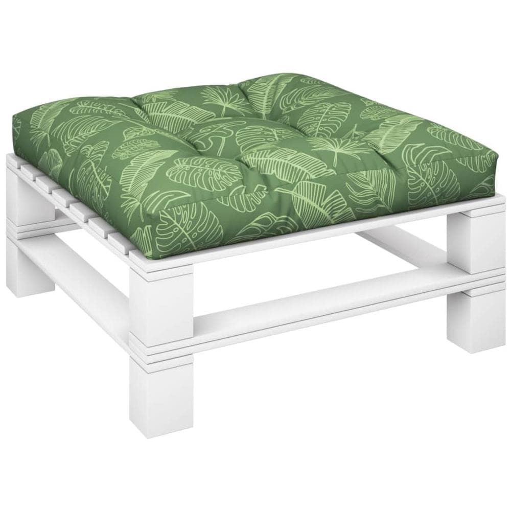 Cuscino Per Pallet Con Motivo A Foglie 80x80x12 Cm In Tessuto - Foto 3