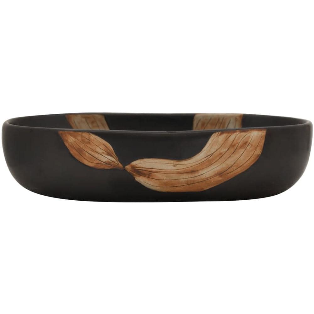 Lavabo Da Appoggio Nero Ovale 59x40x14 Cm Ceramica - Foto 3