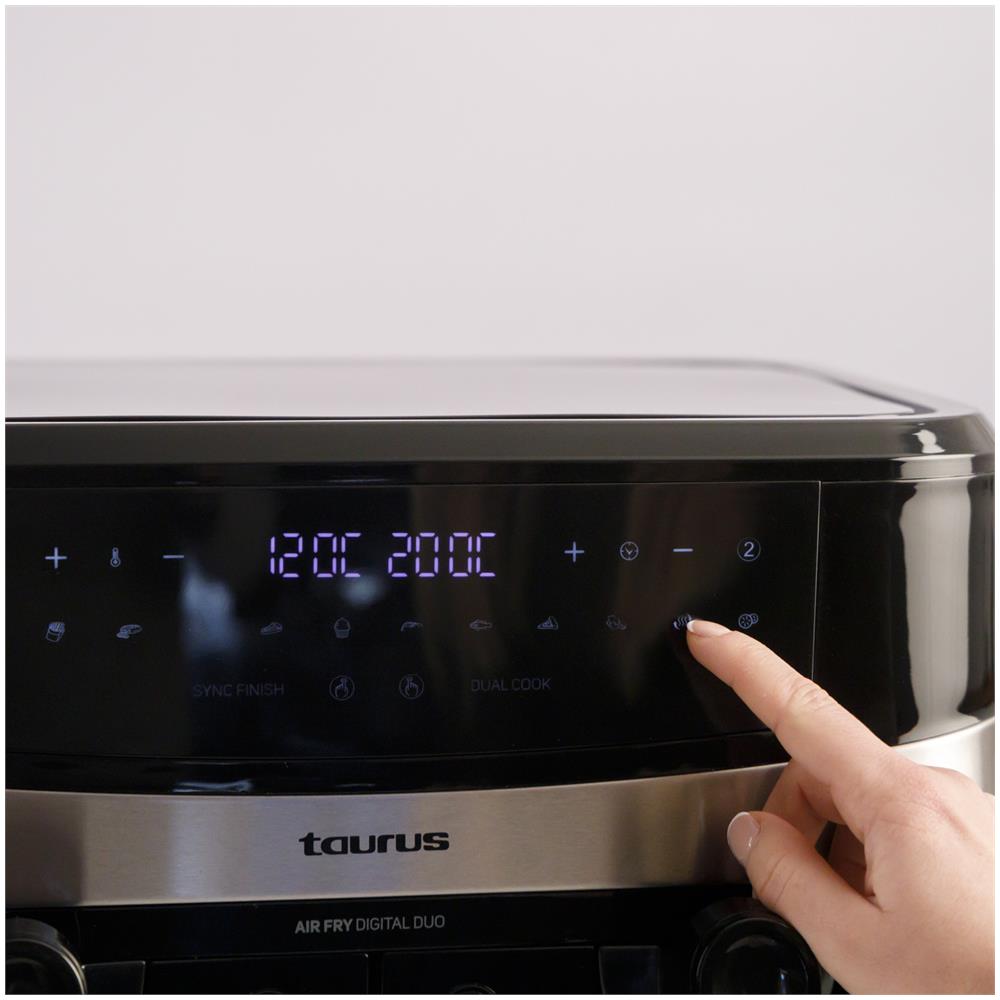 Air Fry Digital Duo Doppia 9 L 2200 W Friggitrice ad aria calda Nero - Foto 9