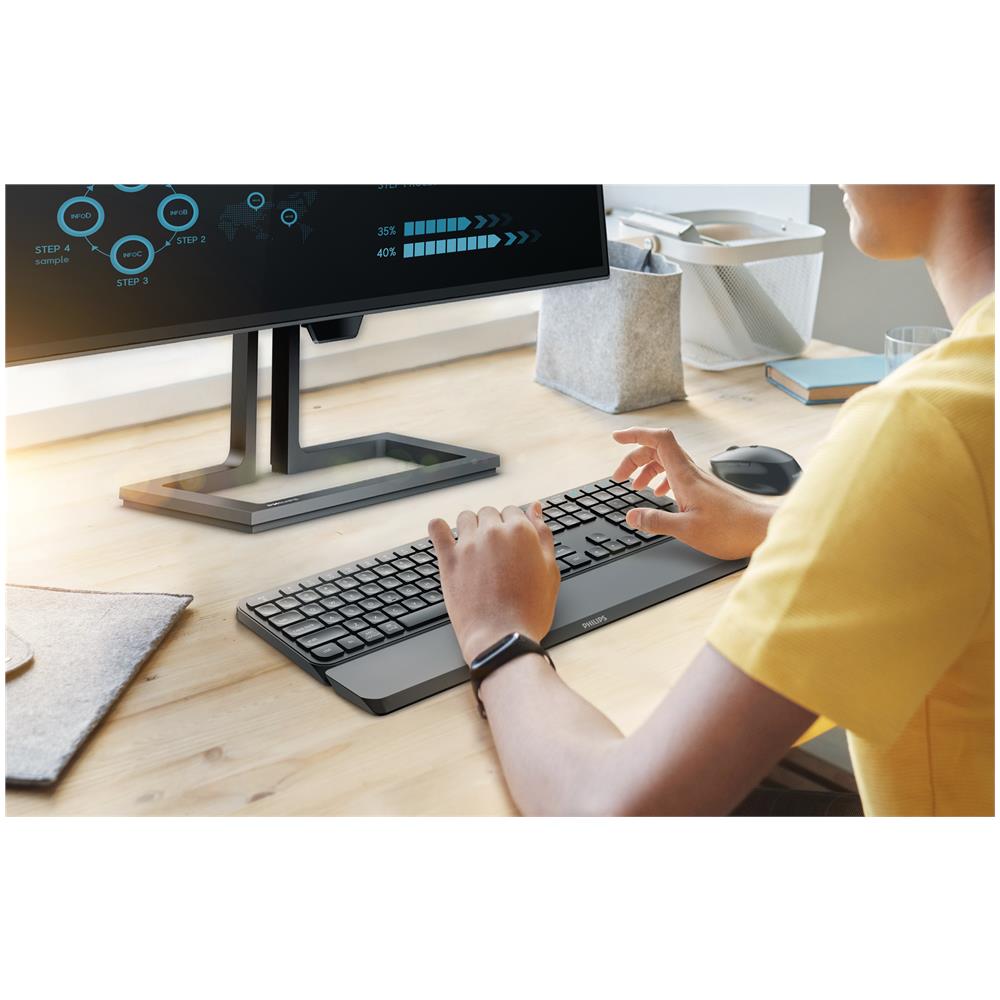 Tastiera e Mouse Wireless SPT6607B/21  Colore Nero - Foto 2