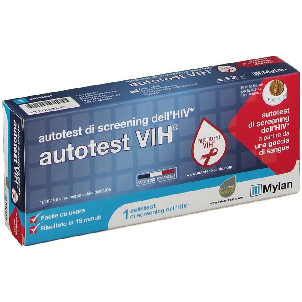 Autotest Vih Screening Dell'Hiv Contiene 1 Autotest + Soluzione + Bisturi + Cerotto + Garza + Salvietta Disinfettante - Foto 1