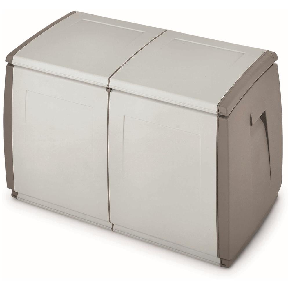 Contenitore Home Storage In&out box 97 h grigio / tortora baule in resina L97 x P54 x H57 - Foto 2