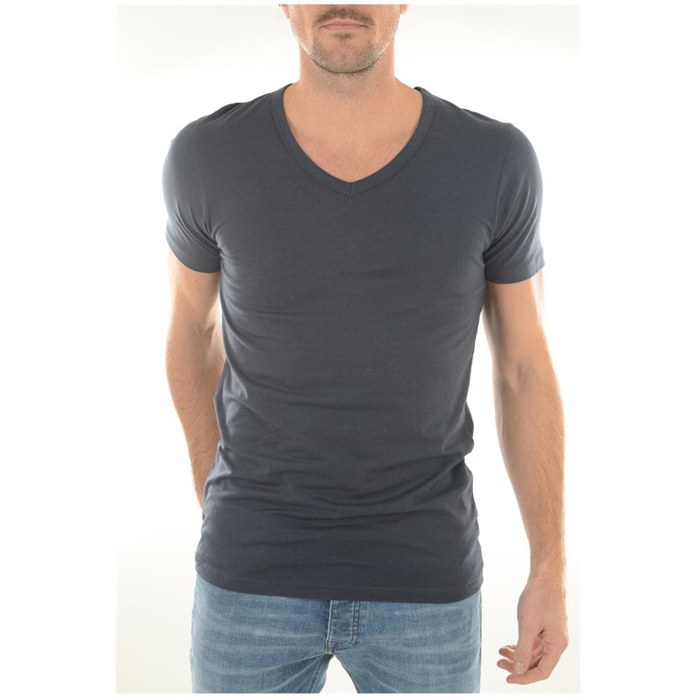 T-shirts Basic V-neck S / s Uomo, Blu, S - Foto 1