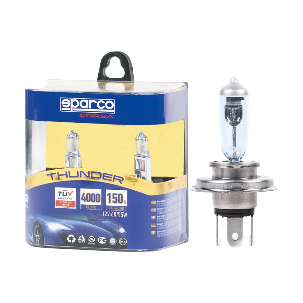 H4 Coppia Di Lampadine Per Auto 12v 60/55w Thunder Luce Neutra - Foto 2