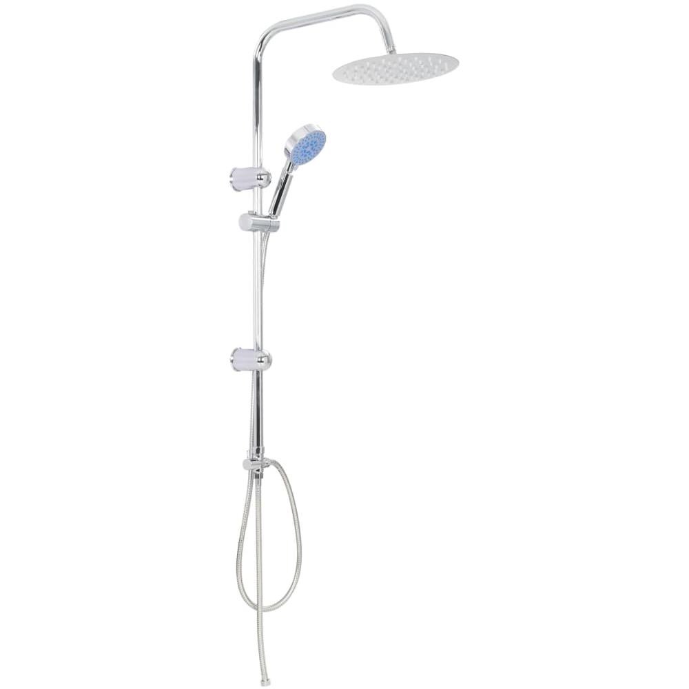 Set Per Doccia A Doppio Soffione Con Doccetta Acciaio Inox - Foto 2