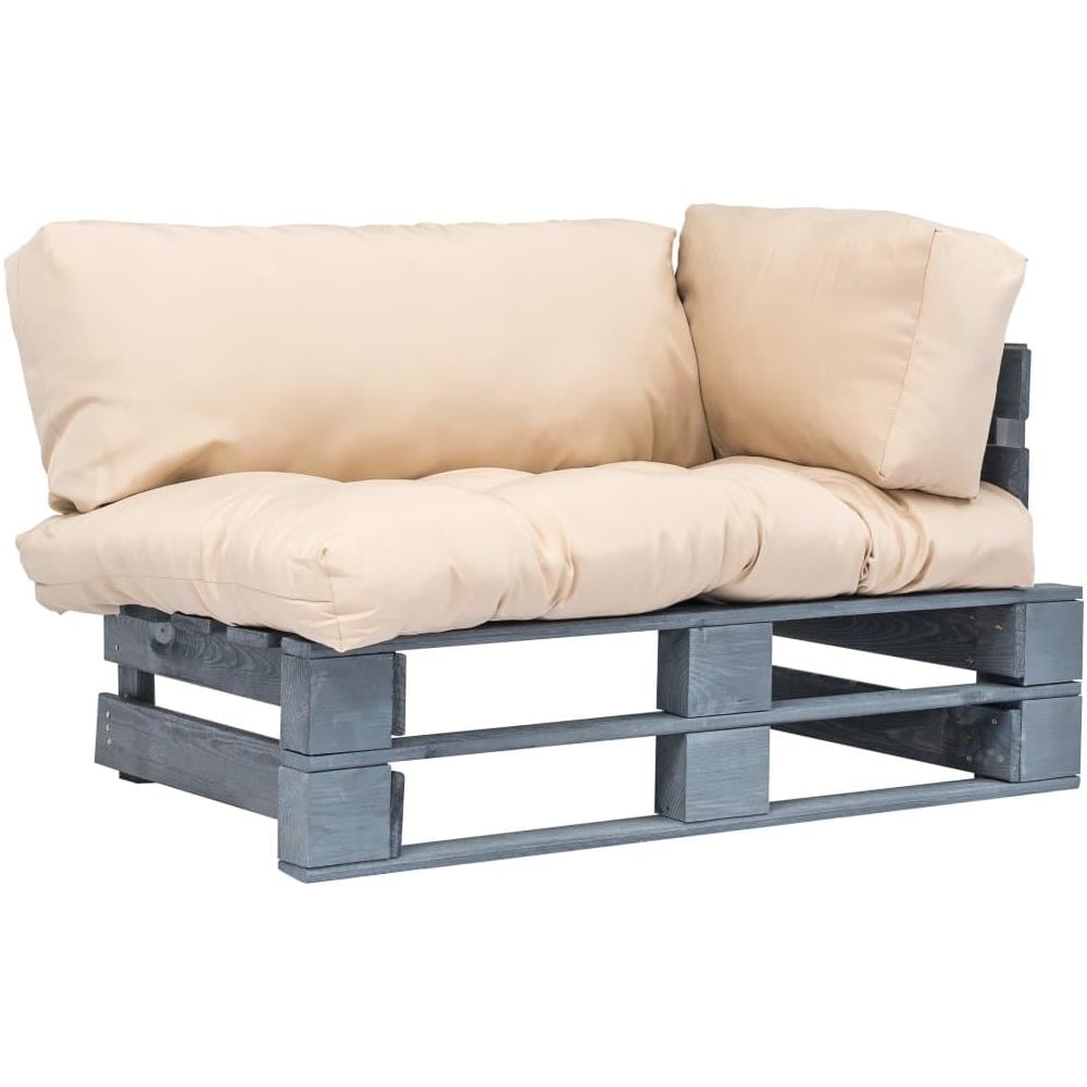 Divano Da Giardino Su Pallet E Cuscini Sabbia Legno Di Pino Fsc - Foto 1