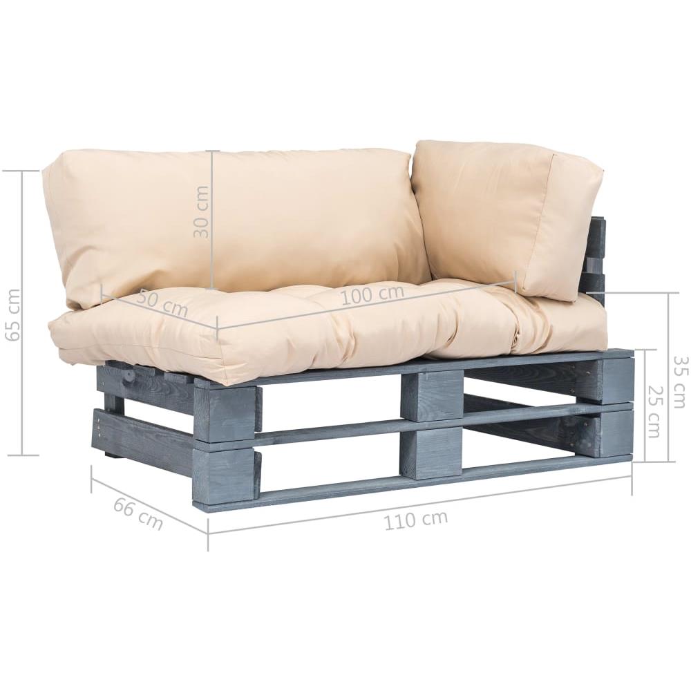 Divano Da Giardino Su Pallet E Cuscini Sabbia Legno Di Pino Fsc - Foto 7