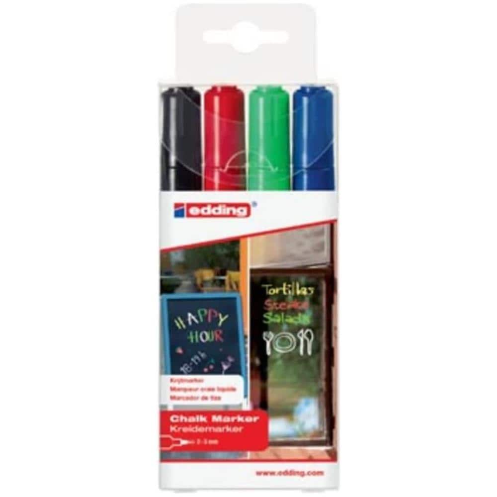 Marcatori A Gesso Liquido 4095 Punta Conica 2-3 Mm Assortiti Confezione Da 4 - 4-4095-4999 - Foto 2