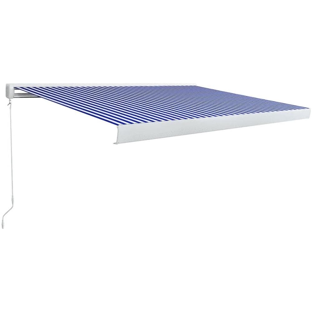 Tenda A Cassonetto Manuale 350x250 Cm Blu E Bianca - Foto 2