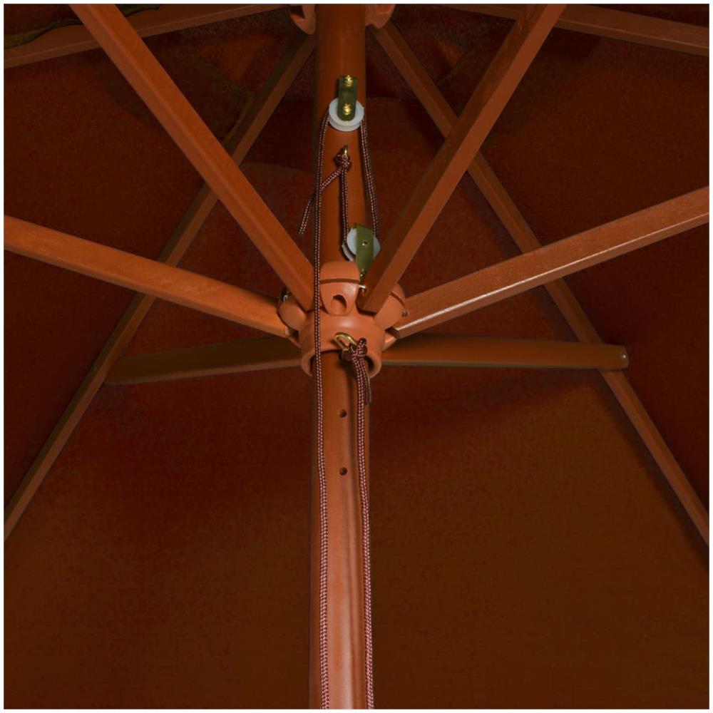 Ombrellone Da Esterni Con Palo In Legno 200x300 Cm Terracotta - Foto 2