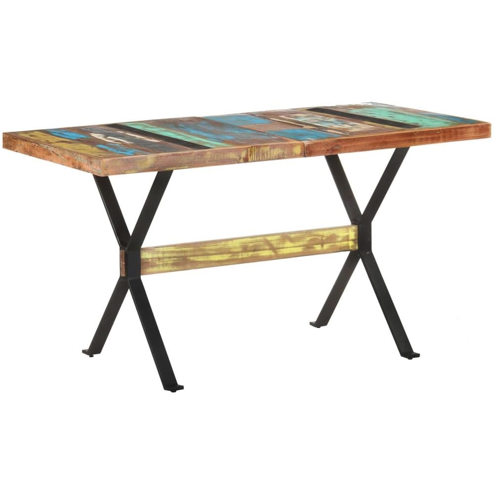 Tavolo Da Pranzo 140x70x76 Cm In Legno Massello Di Recupero - Foto 1