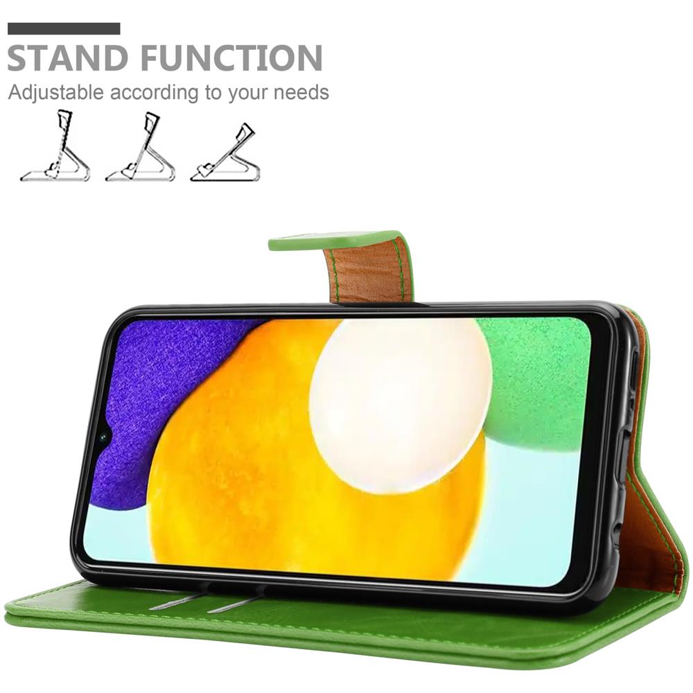 Custodia Compatibile Con Samsung Galaxy A13 5g In Verde Erbe - Coperchio Protettiva Con Chiusura Magnetica, Funzione Stand E Tasca Per Le Carte - Foto 2