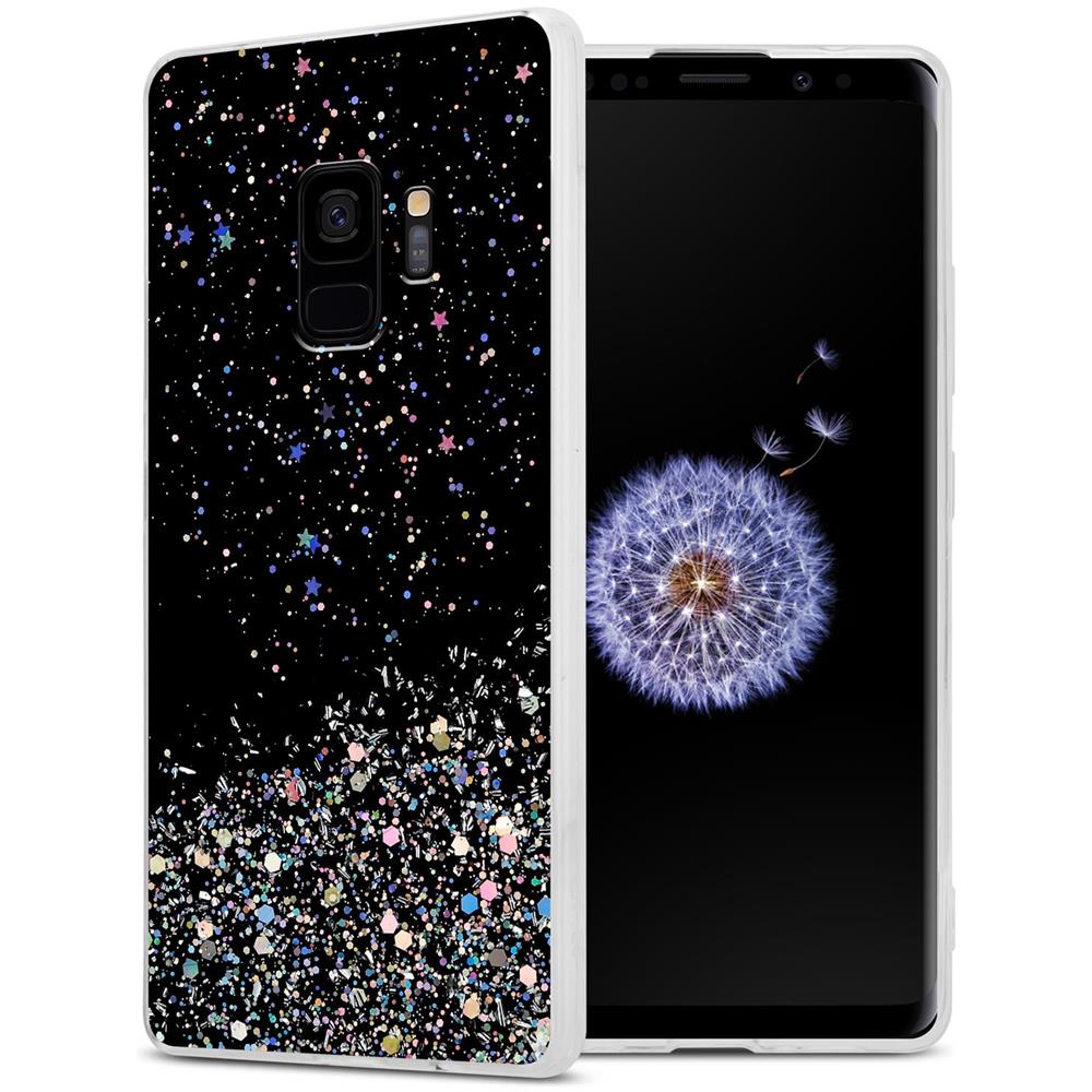 Custodia Compatibile Con Samsung Galaxy S9 In Nero Con Glitter - Coperchio Protettivo In Silicone Tpu Flessibile Con Glitter Scintillanti - Foto 1