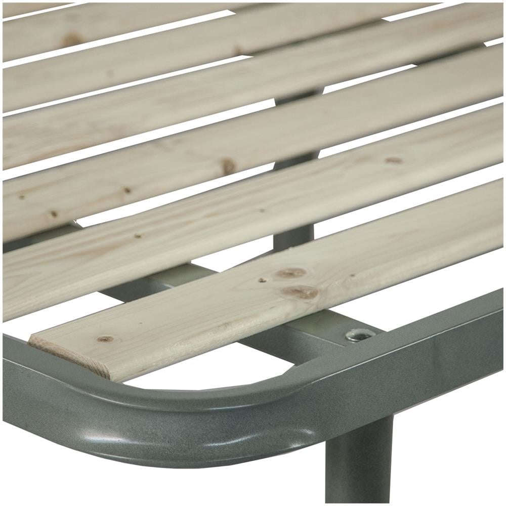 Rete Ortopedica Piazza E Mezza A Doghe Verticali 120 X 190 Cm, Robusta Rete A Tavole Verticali In Legno Massello Con Telaio In Metallo E Piedi Inclusi - Foto 4