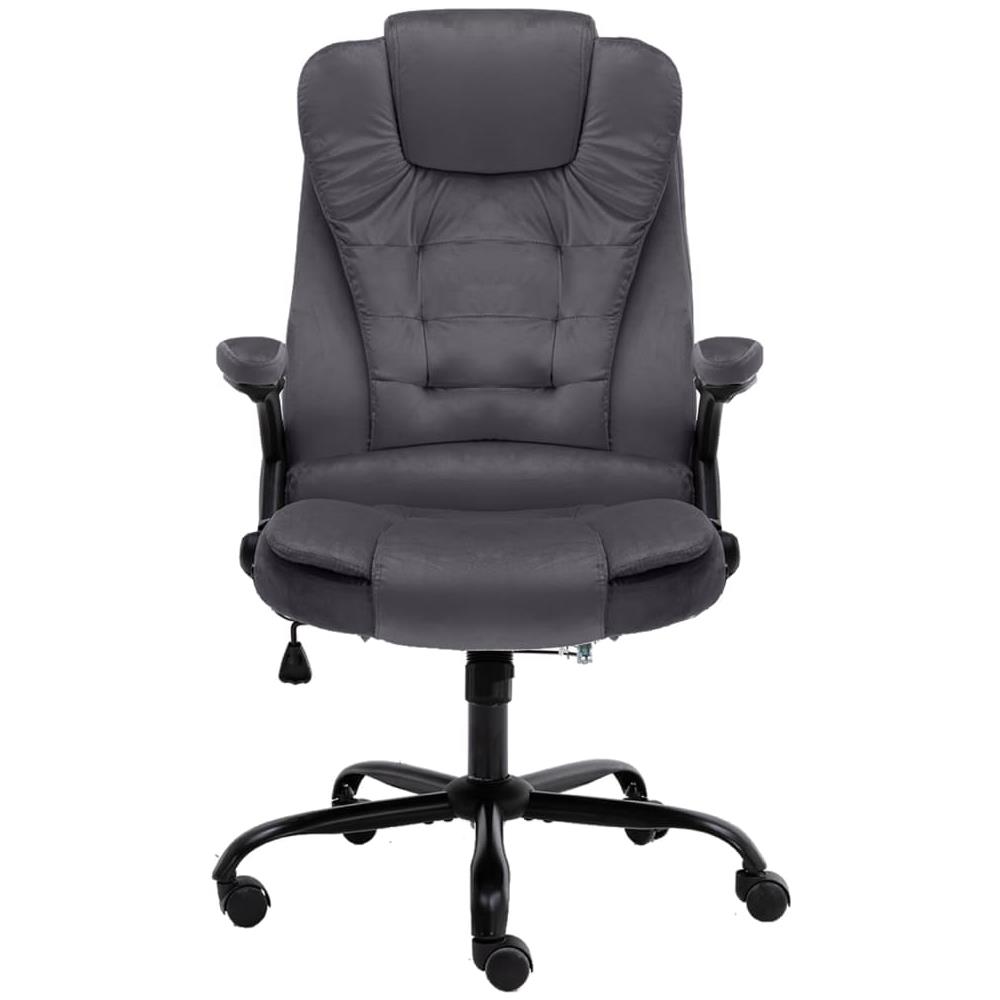 Sedia Da Ufficio Grigio Scuro In Velluto - Foto 2
