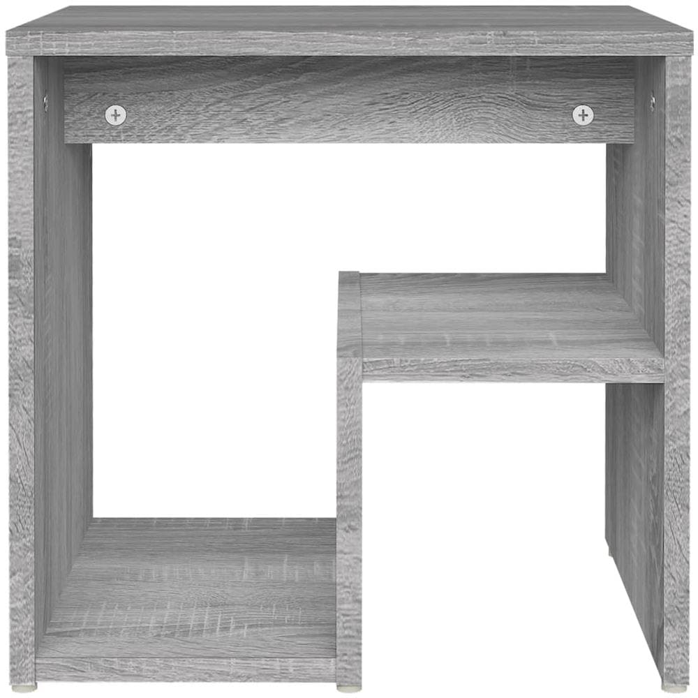 Comodino Grigio Sonoma 40x30x40 Cm In Legno Multistrato - Foto 2