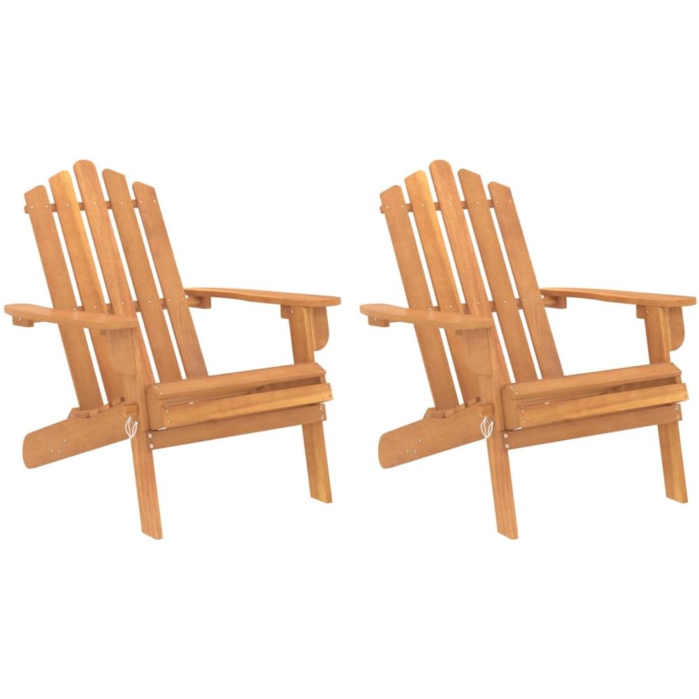 Sedie Da Giardino Adirondack 2pz In Legno Massello Di Acacia - Foto 2