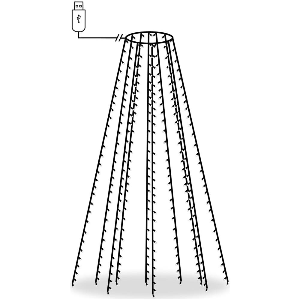 Rete di Luce per Albero di Natale 300 LED Blu 300 cm - Foto 2
