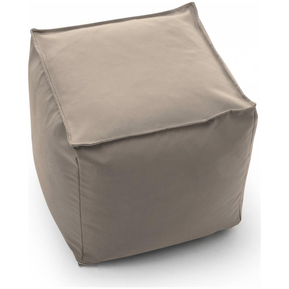 Pouf Annalaura, Pouf Multifunzione, 100% Made In Italy, Poltroncina Relax In Tessuto Imbottito, Cm 45x45h45, Beige - Foto 4