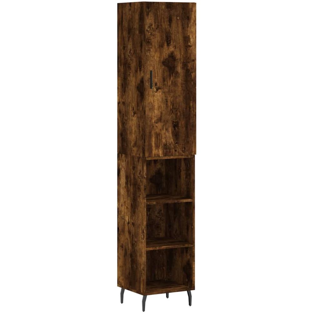 Credenza Rovere Fumo 34,5x34x180 Cm In Legno Multistrato - Foto 2