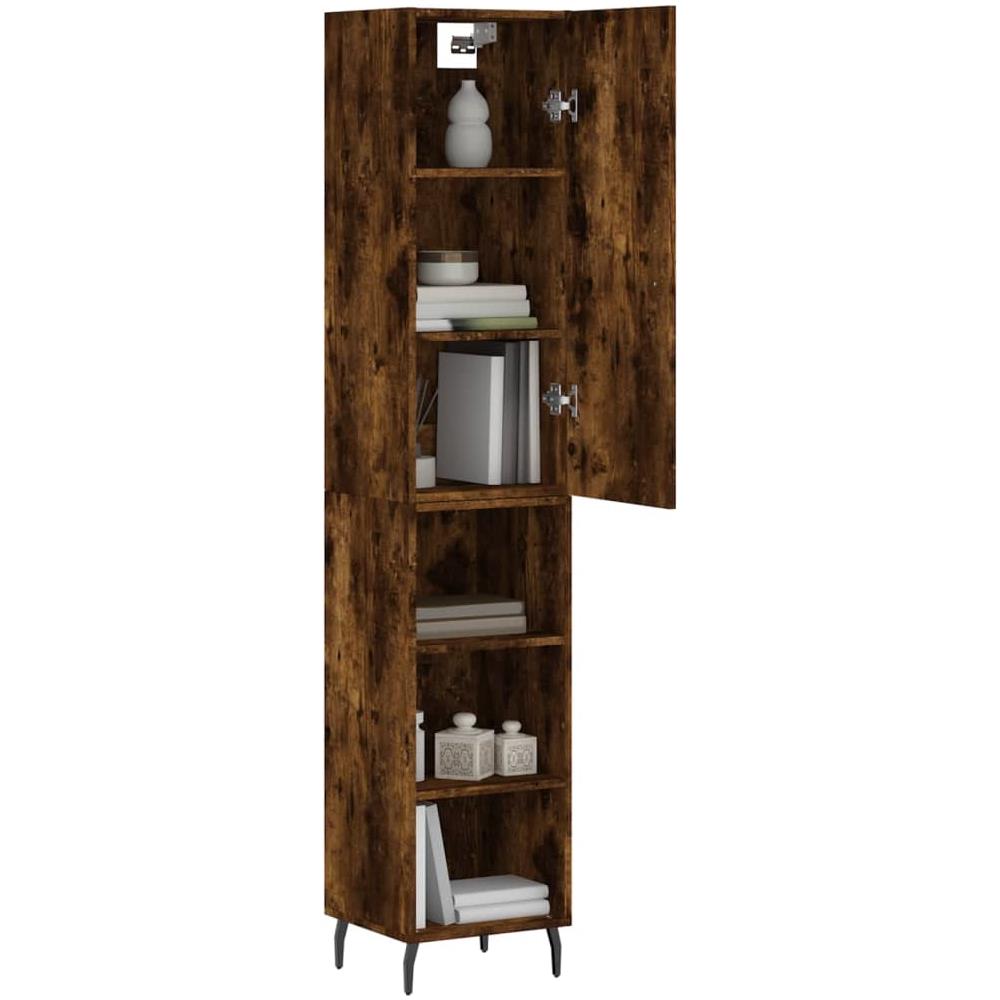 Credenza Rovere Fumo 34,5x34x180 Cm In Legno Multistrato - Foto 3