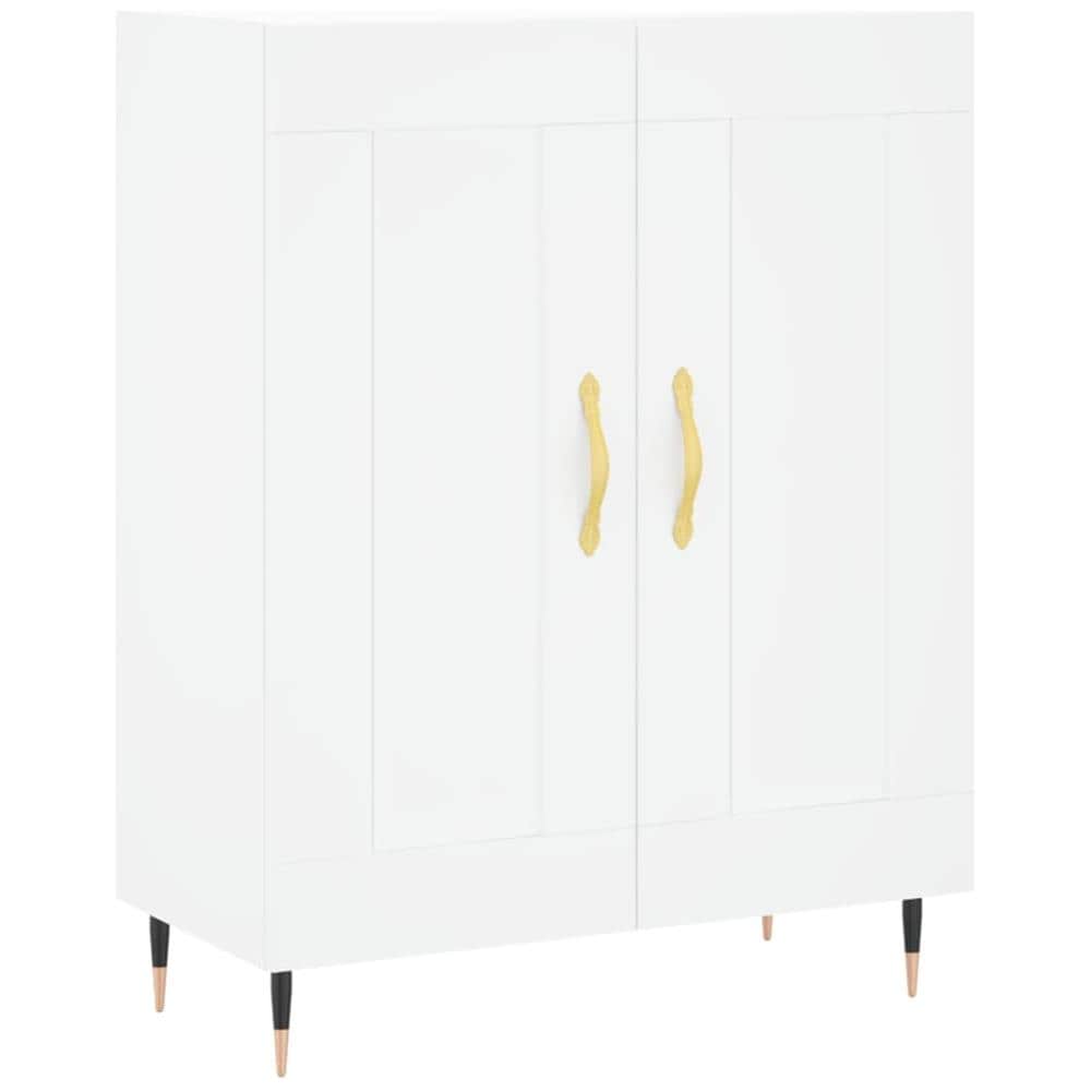 Credenza Bianca 69,5x34x90 Cm In Legno Multistrato - Foto 2
