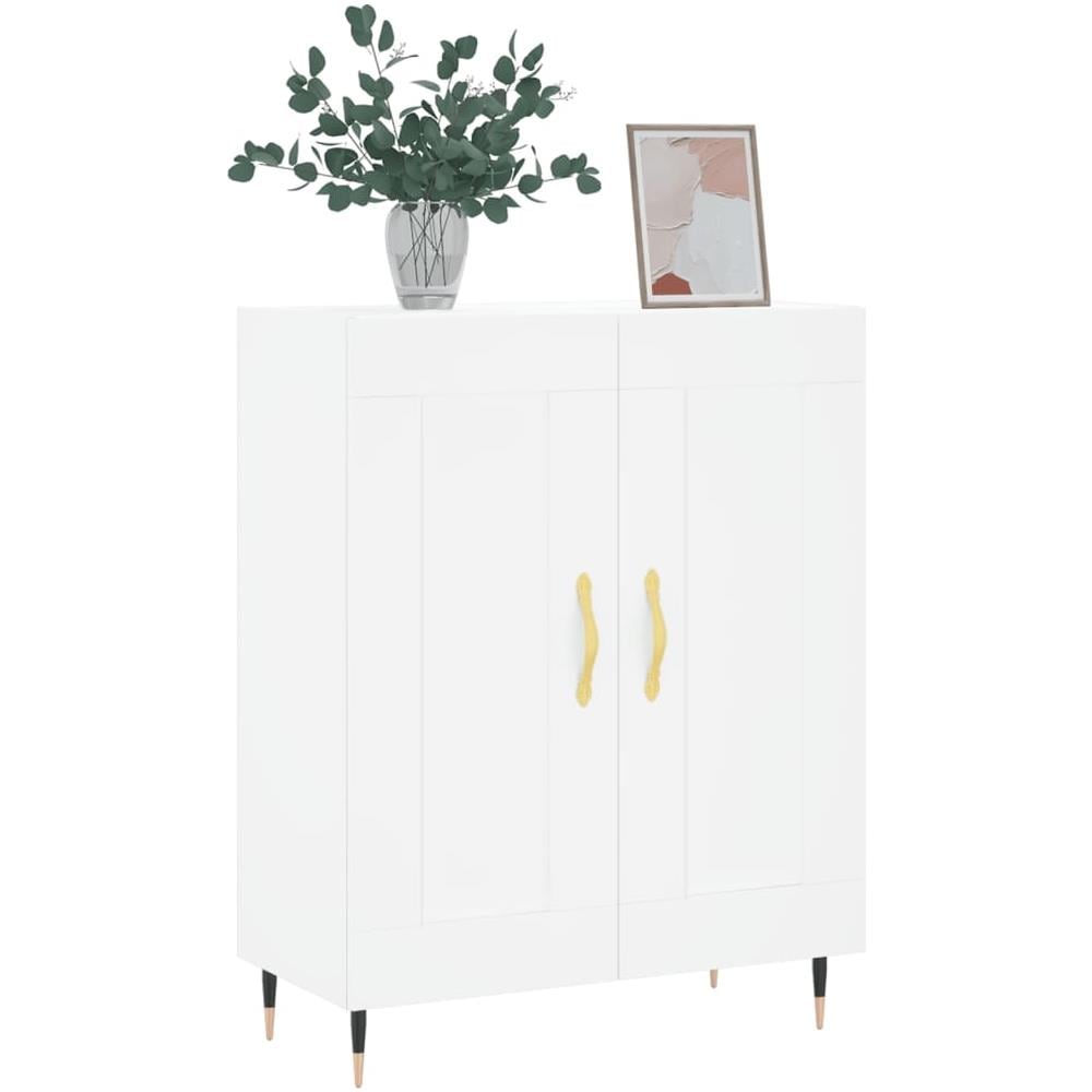 Credenza Bianca 69,5x34x90 Cm In Legno Multistrato - Foto 3