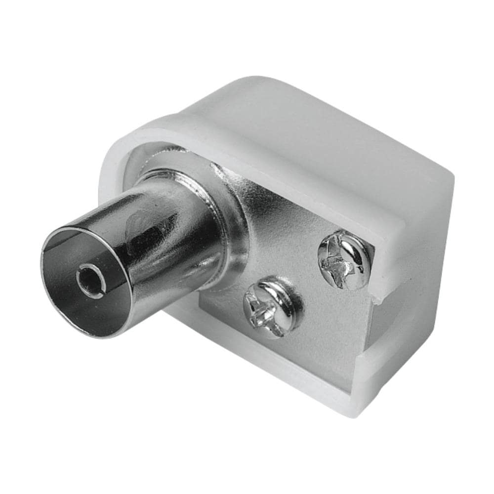 Spina antenna angolare F, 6 mm, 75 Ohms, avvitabile - Foto 1