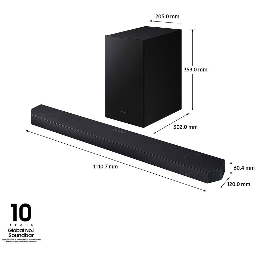 Soundbar HW-Q700D /ZF Serie Q, 9 Speaker Wireless Dolby Atmos Audio a 3.1.2 Canali Q-Simphony Compatibile con Alexa e Google Assistant Titan Black 2024 - Foto 2