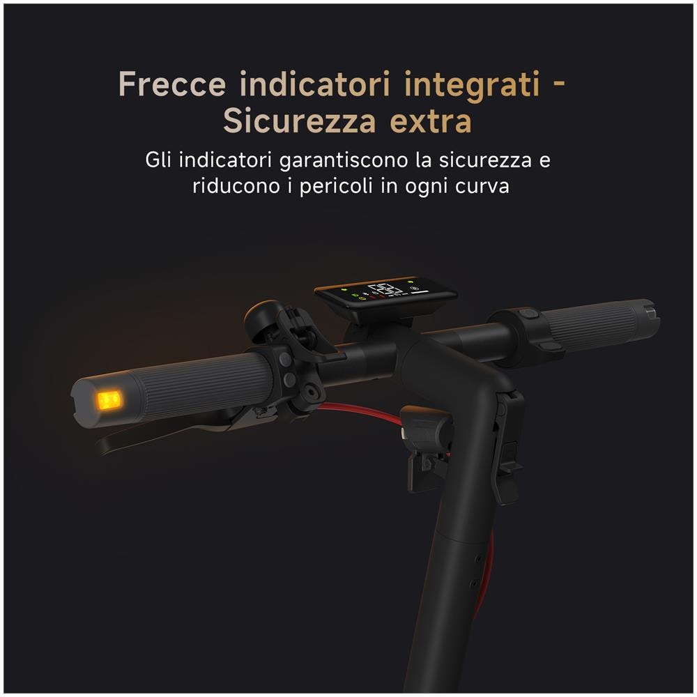 V40i Pro Monopattino Elettrico con il manubrio da chiuso ruotabile Autonomia 40KM Motore Max 700W Gomma 10" e con Frecce Direzionali - Foto 11