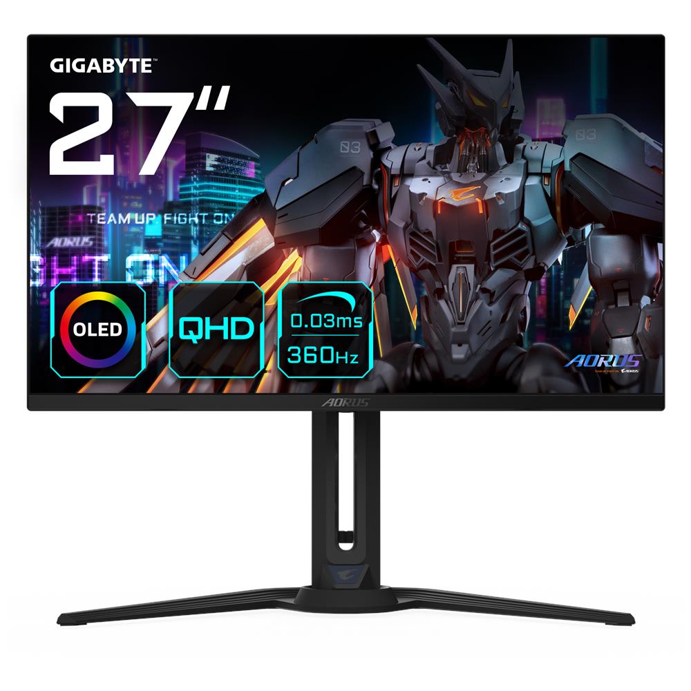 Monitor 27" OLED Gaming GIGABYTE AORUS FO27Q3 Quad HD 2560 x 1440Pixel Tempo di Risposta 0,03 Ms Frequenza di Aggiornamento 366 (Hz) - Foto 1