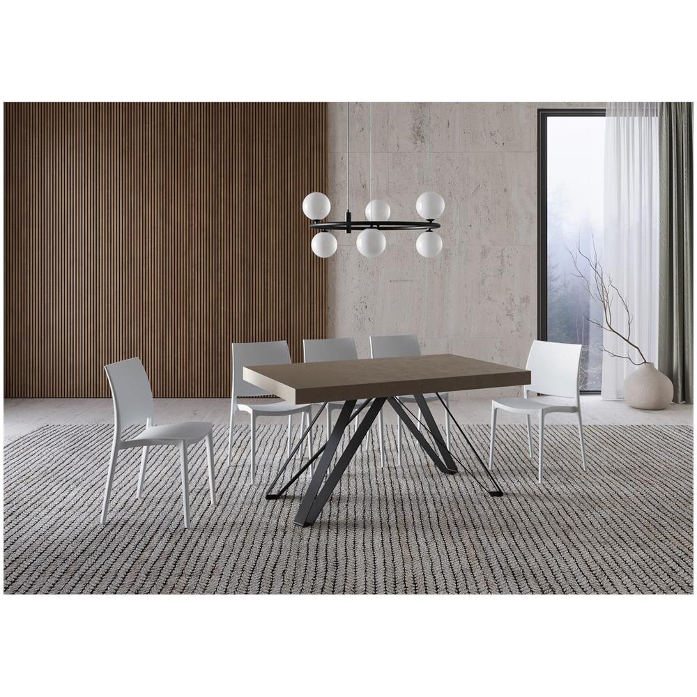 Tavolo allungabile 90x160/264 cm Terium tortora gambe antracite - Foto 2