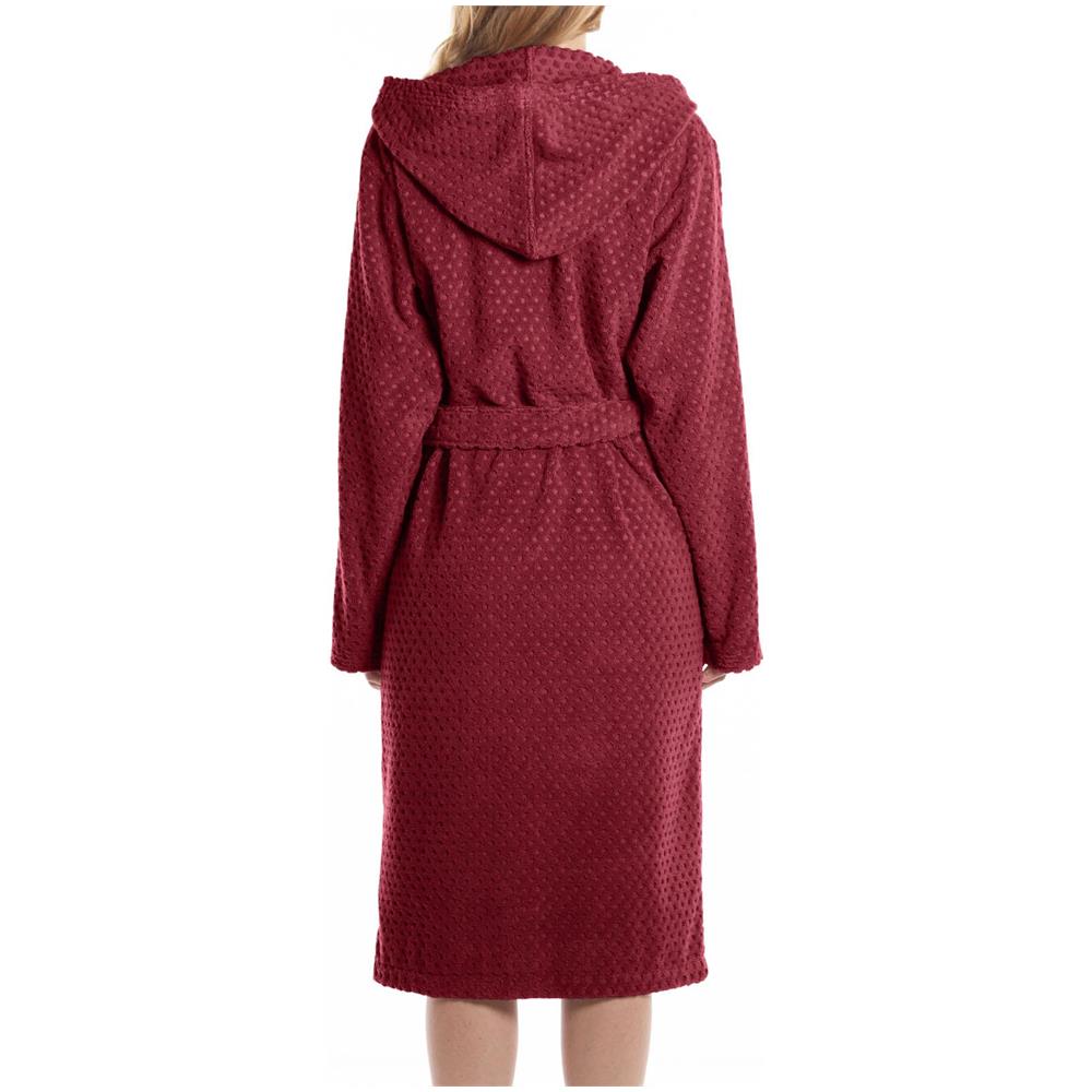 Accappatoio Con Cappuccio Sirena In Cotone - Tinta Unita, 450 Gr /mq Colore Bordeaux Misura S - Foto 2