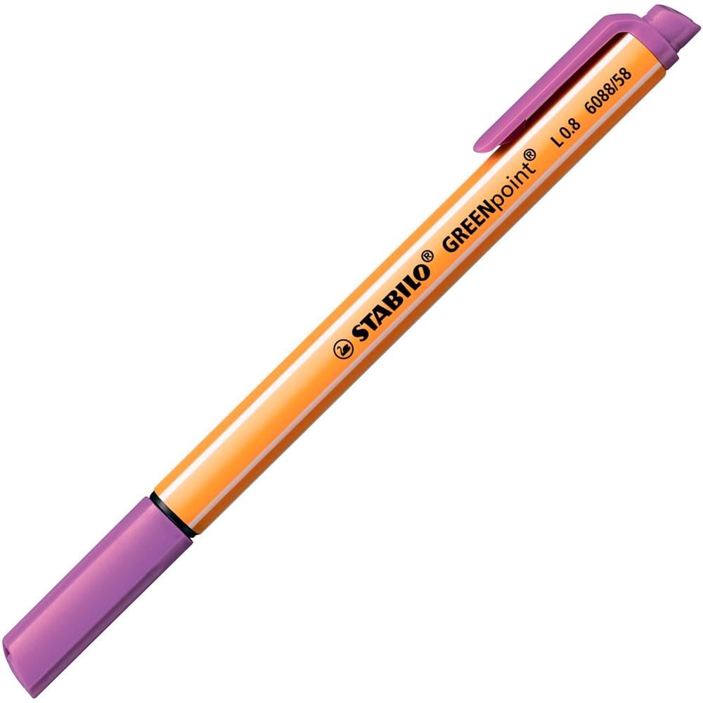 GREENpoint - Penna Ecosostenibile con punta in fibra - CO2 neutral - Astuccio da 6 - Colori assortiti - Foto 2